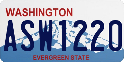 WA license plate ASW1220