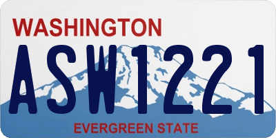 WA license plate ASW1221