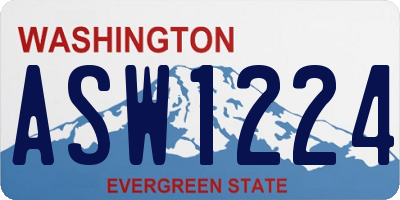 WA license plate ASW1224