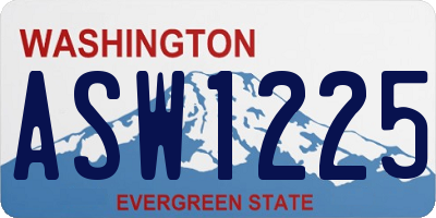 WA license plate ASW1225