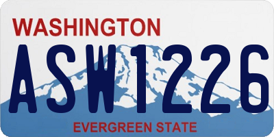 WA license plate ASW1226
