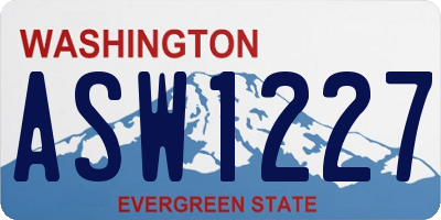 WA license plate ASW1227