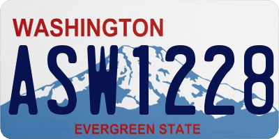 WA license plate ASW1228