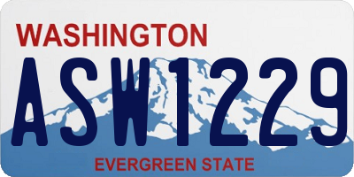 WA license plate ASW1229