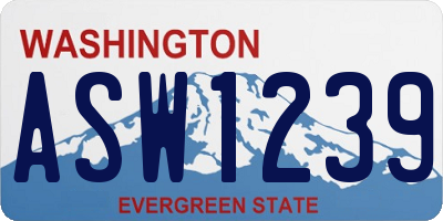 WA license plate ASW1239