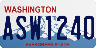 WA license plate ASW1240