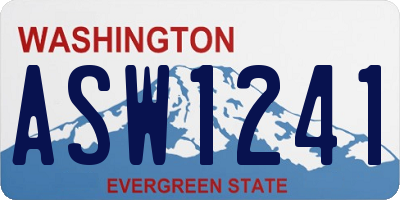 WA license plate ASW1241