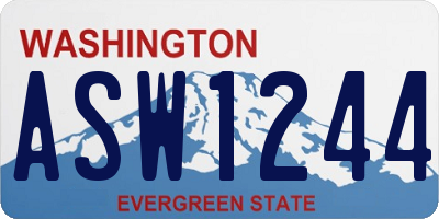 WA license plate ASW1244