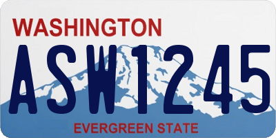 WA license plate ASW1245