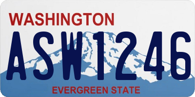 WA license plate ASW1246