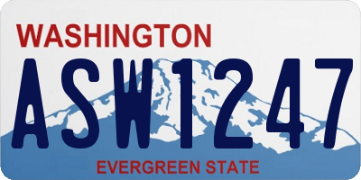 WA license plate ASW1247