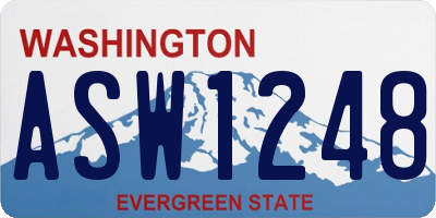 WA license plate ASW1248
