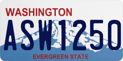 WA license plate ASW1250