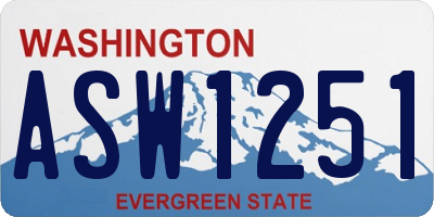 WA license plate ASW1251