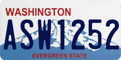 WA license plate ASW1252