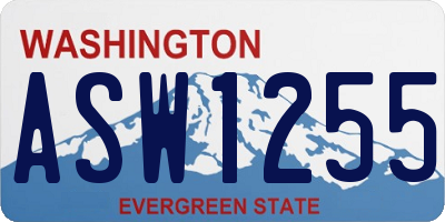 WA license plate ASW1255