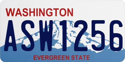 WA license plate ASW1256