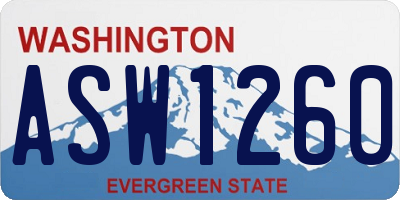 WA license plate ASW1260