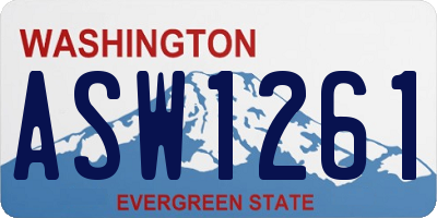 WA license plate ASW1261