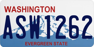 WA license plate ASW1262