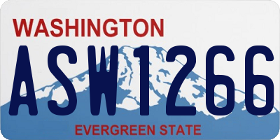 WA license plate ASW1266