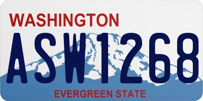 WA license plate ASW1268