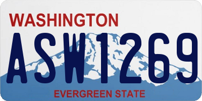 WA license plate ASW1269