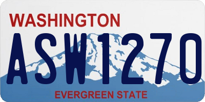 WA license plate ASW1270