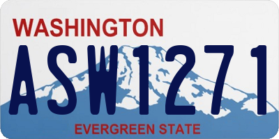 WA license plate ASW1271