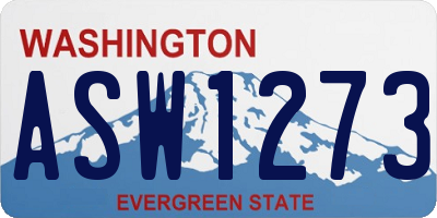 WA license plate ASW1273