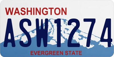 WA license plate ASW1274