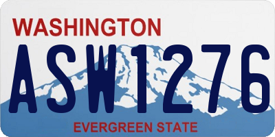 WA license plate ASW1276