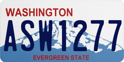 WA license plate ASW1277
