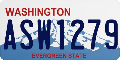 WA license plate ASW1279
