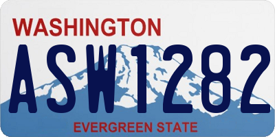 WA license plate ASW1282