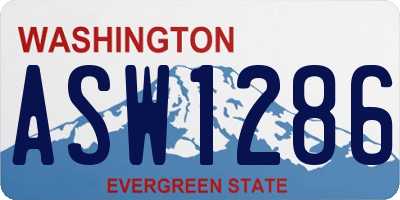 WA license plate ASW1286