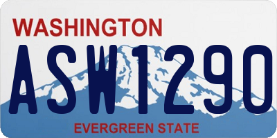 WA license plate ASW1290