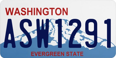 WA license plate ASW1291
