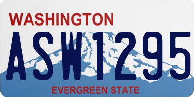 WA license plate ASW1295