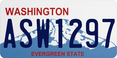WA license plate ASW1297
