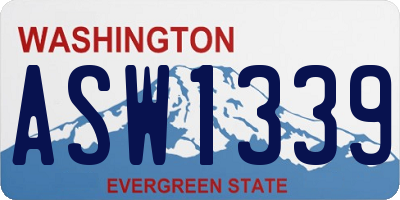 WA license plate ASW1339