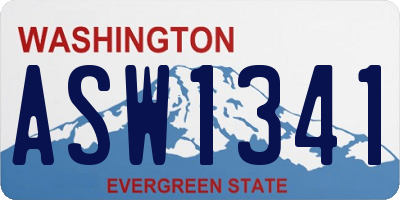 WA license plate ASW1341