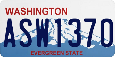 WA license plate ASW1370