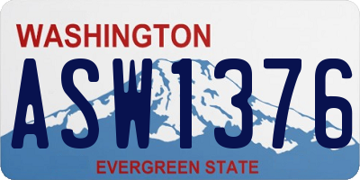 WA license plate ASW1376