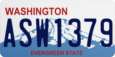 WA license plate ASW1379