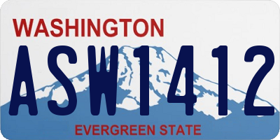 WA license plate ASW1412