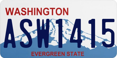 WA license plate ASW1415