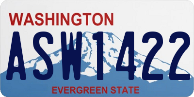 WA license plate ASW1422