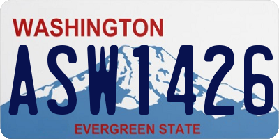 WA license plate ASW1426