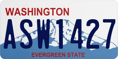 WA license plate ASW1427